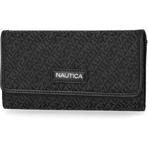 women's Black Jacquard Carry All Money Manager Wallet Organizer with RFID